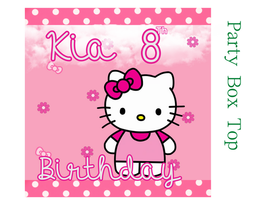 Hello Kitty Canva party favor set template